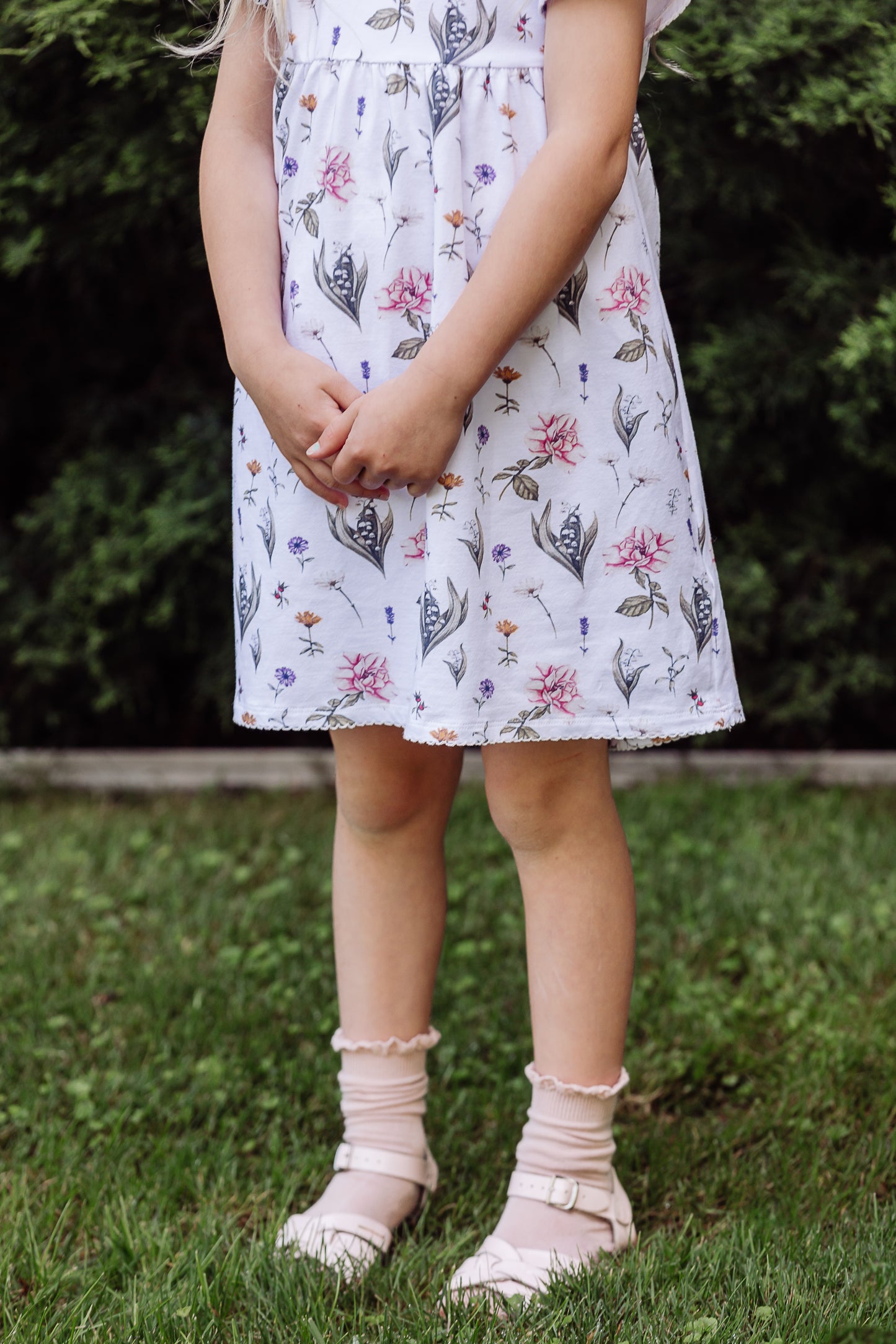 Maisie Tee Dress -White Flora